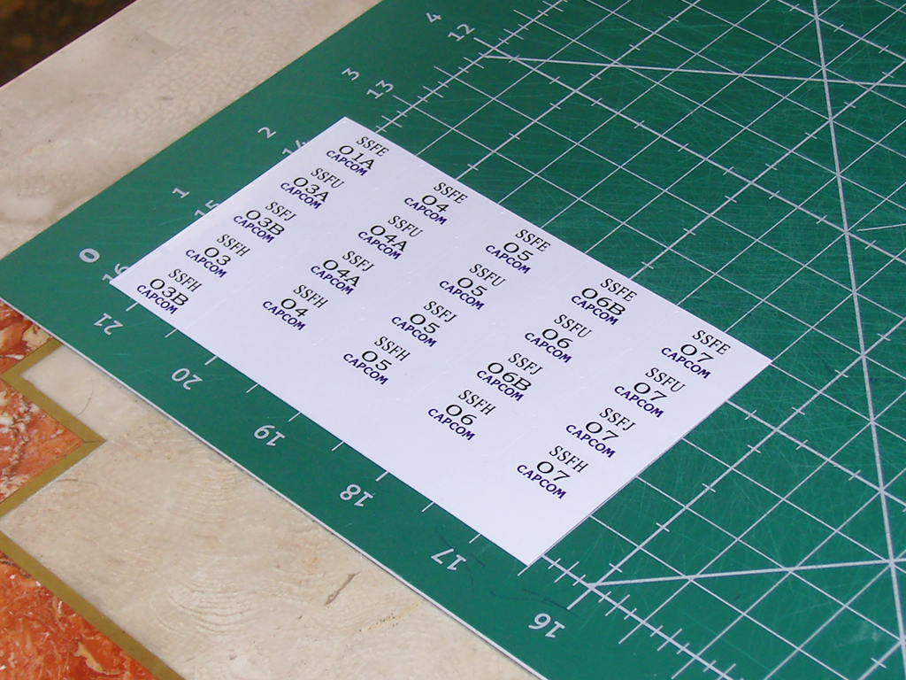 "SUPER STREET FIGHTER II THE NEW CHALLENGERS CPS2 EPROM STICKERS FOR